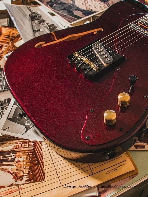 Custom Shop ASAT Classic Semi-Hollow in Ruby Red Metallic-3