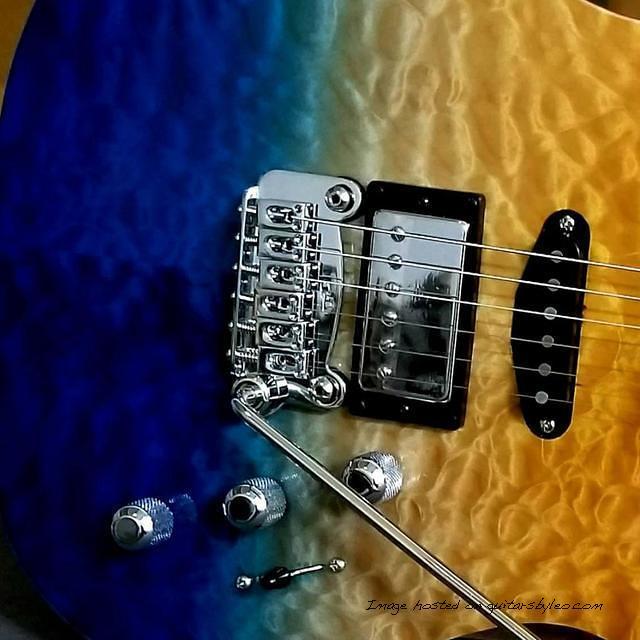 Body detail of this Legacy HSS RMC in Bahama Fade