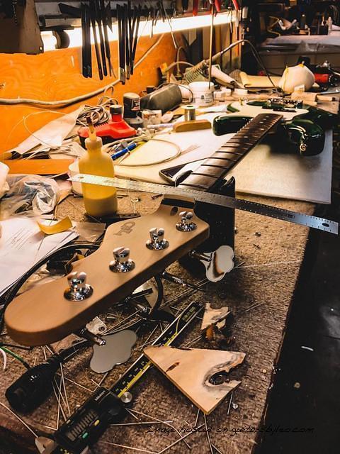 Custom Shop LB-100 with a Clear Forest Green finish2