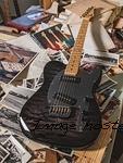 G&L Custom Shop ASAT Special in Blackburst Gloss over ebonized quilted maple on okoume