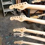 Custom Shop necks in paint department Part of a special run for Andertons Music Co in the UK