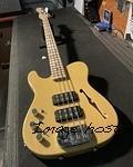 Lefty ASAT Bass Semi-Hollow in Butterscotch Blonde over swamp ash
